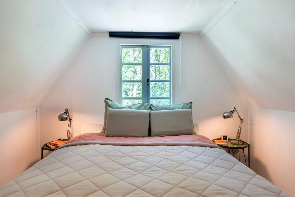 Slaapkamer van het boshuisje